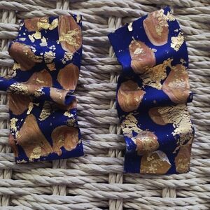 Elegant Gold and Blue Earrings